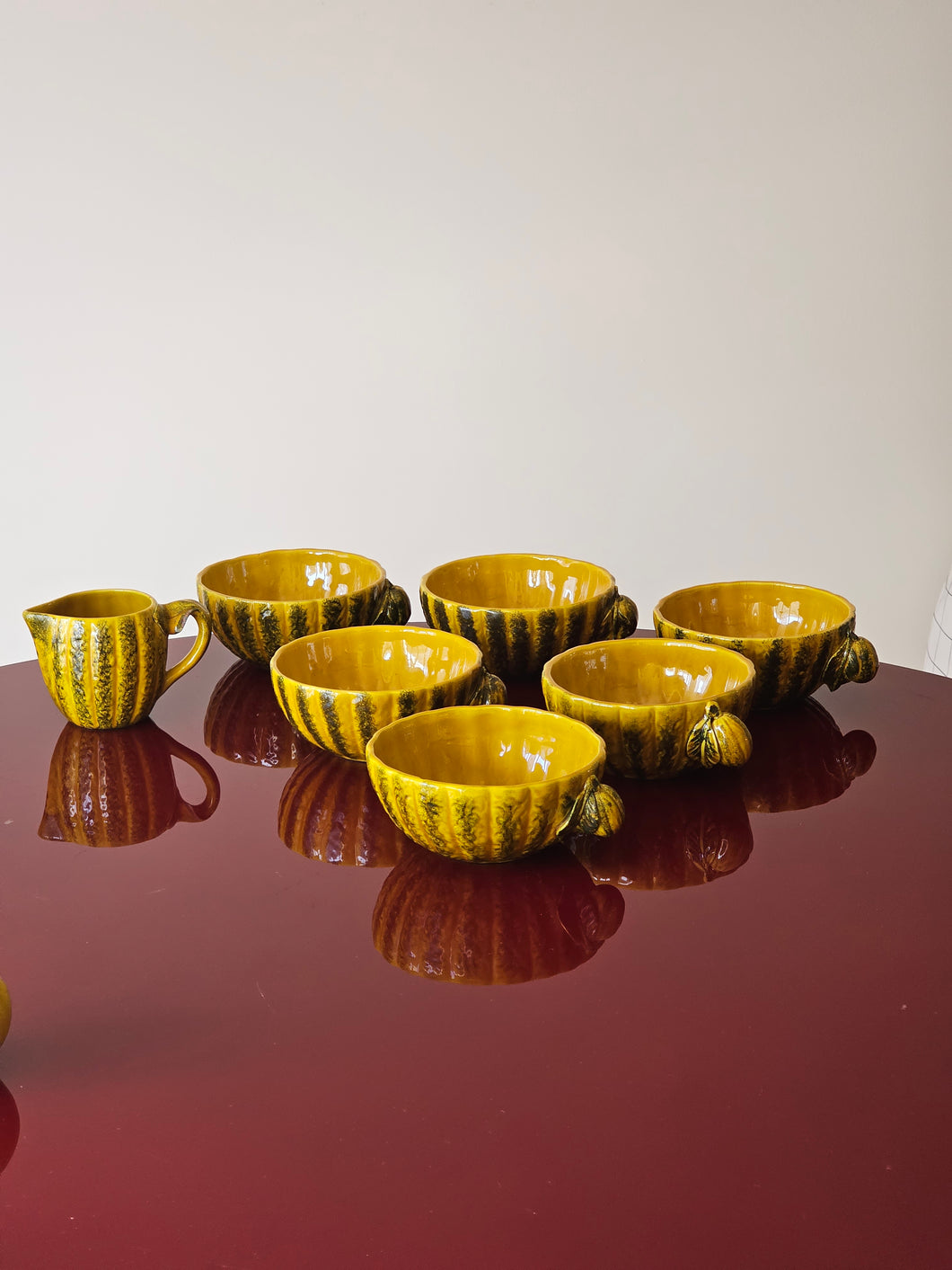 Set di ciotoline a forma di zucca anni '70 Nove Ceramica