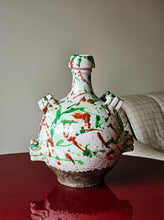 Load image into Gallery viewer, Grande fiasca in terracotta maculata ingobbiata primi &#39;900
