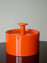 Load image into Gallery viewer, Biscottiera contenitore Franco Pozzi arancione anni &#39;60
