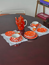 Load image into Gallery viewer, Set da colazione a pois anni 50/60
