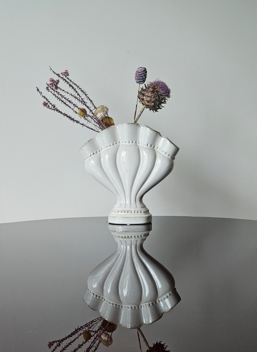 Tulipaniera in ceramica smaltata