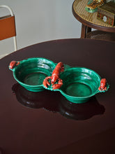 Load image into Gallery viewer, Piatto da antipasti in ceramica con aragoste anni 50
